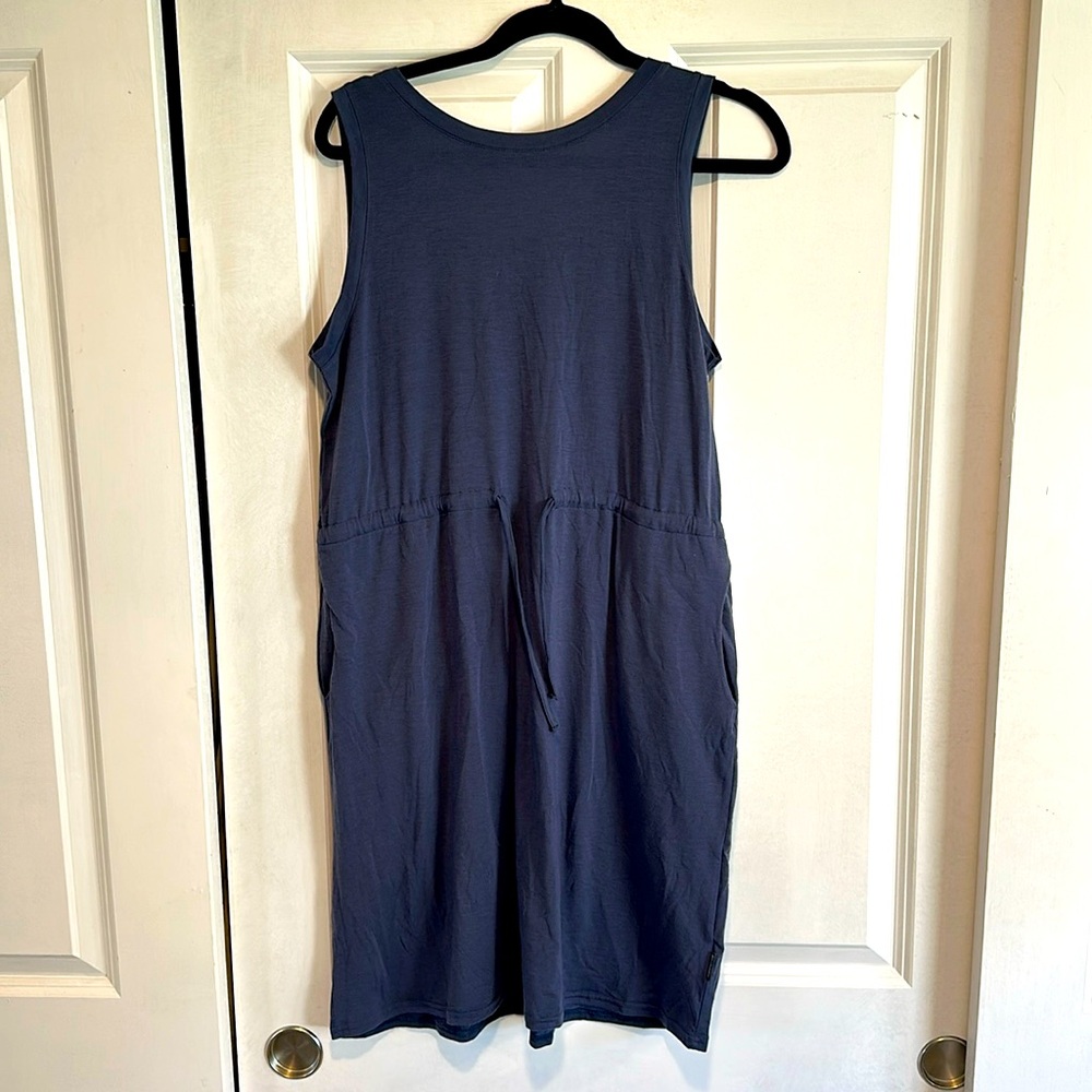 Columbia Tie-Waist Navy Blue Dress